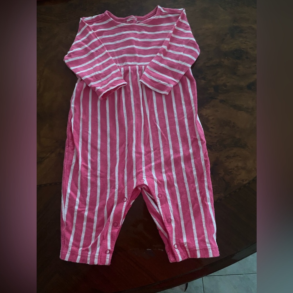 Primark Pink and White Striped Kids One Piece